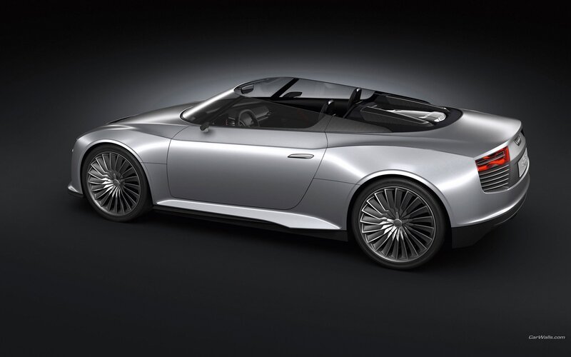 Silver Audi concept car