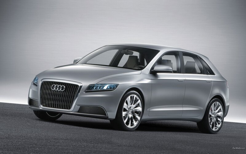 Silver Audi concept car