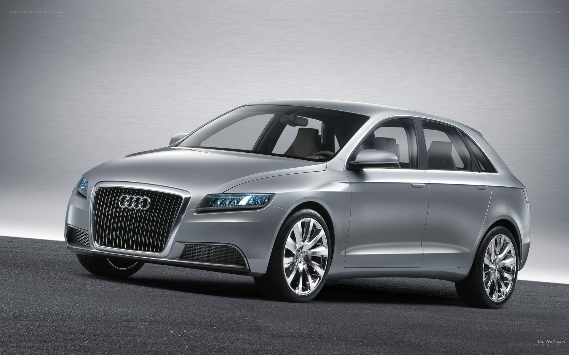 Silver Audi concept car