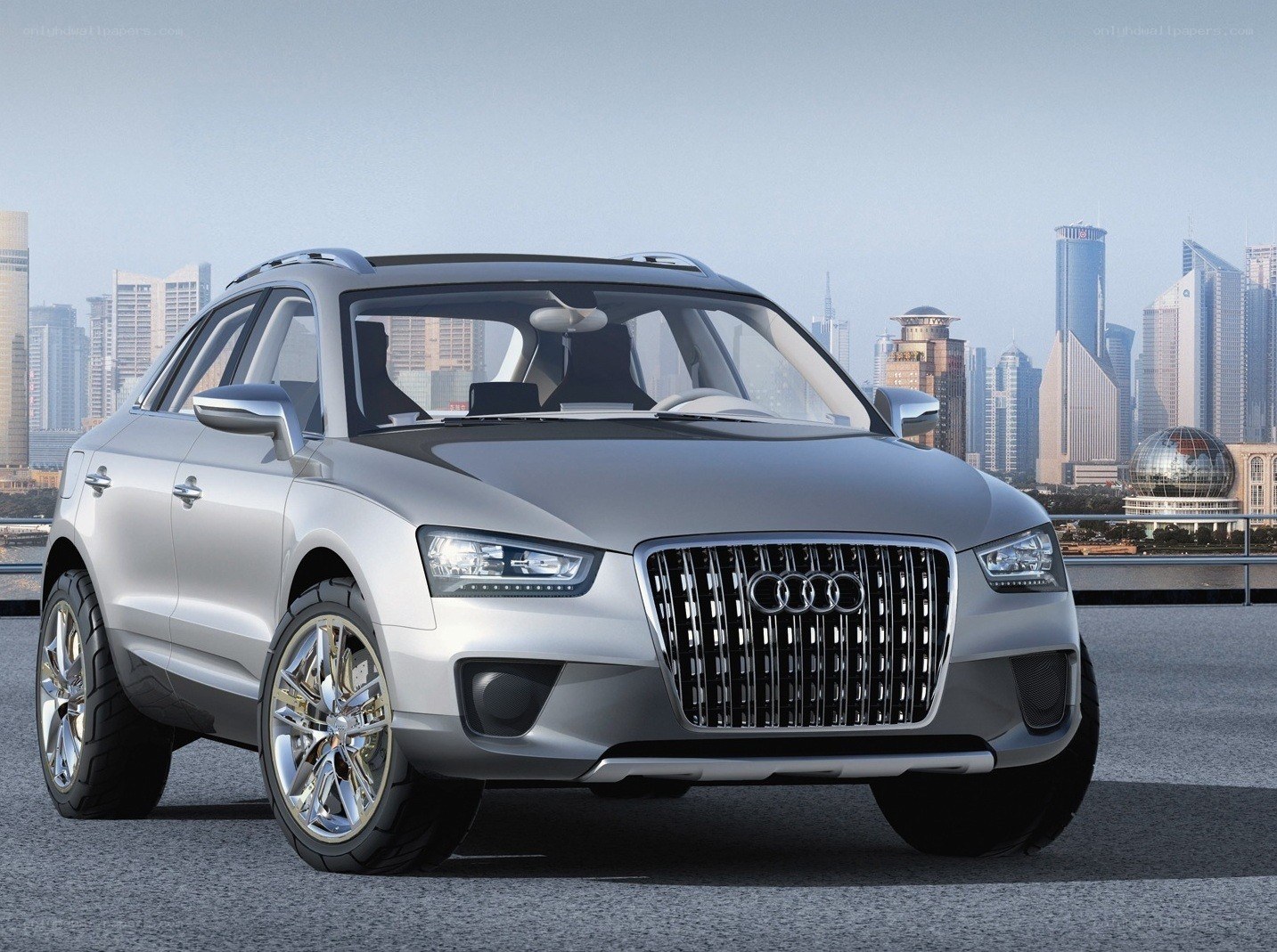 Silver Audi concept car