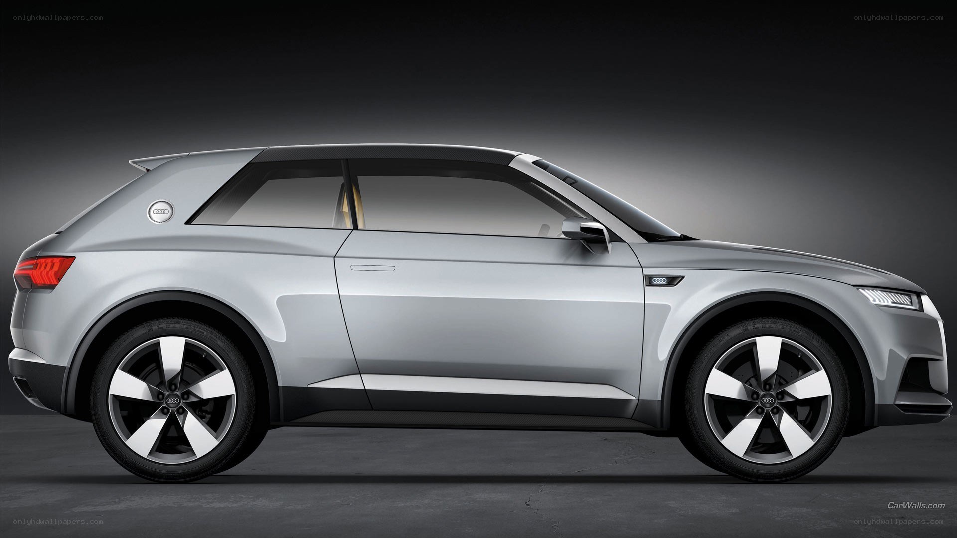 silver audi concept car