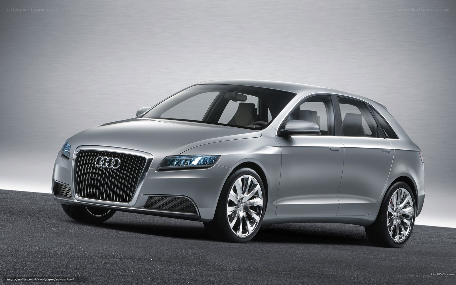 Silver Audi concept car