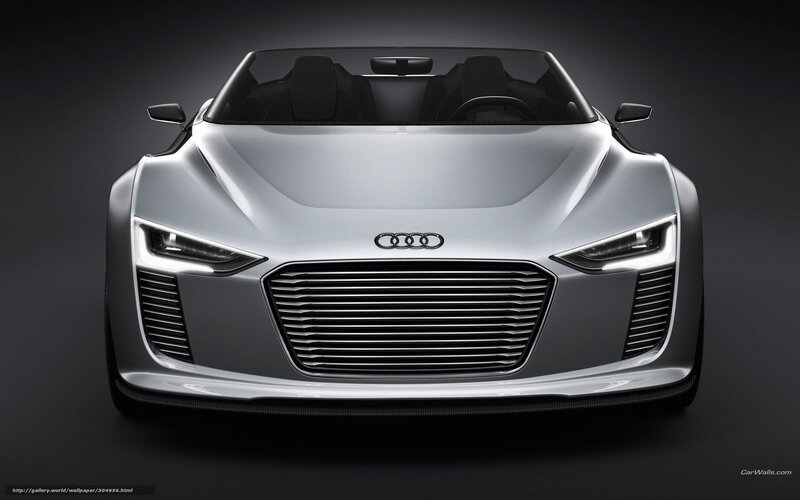 Silver Audi Concept Car — Dramatic, 3d Render, Grille, Headlights