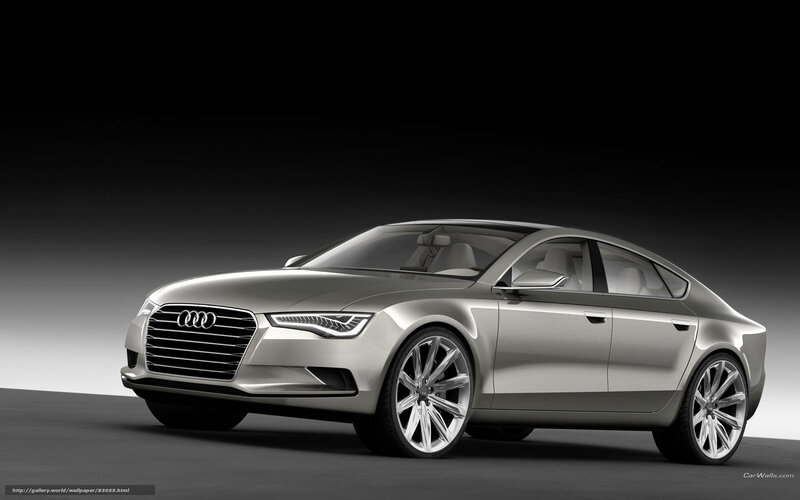 Silver Audi Concept Car — Dramatic, 3d Render, Wheel, Grille