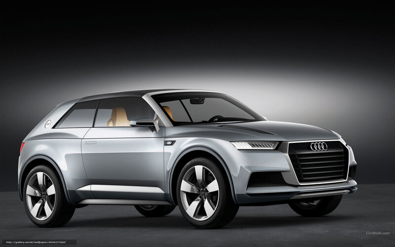 Silver Audi Concept Car — Dramatic, 3d Render, Wheel, Headlight