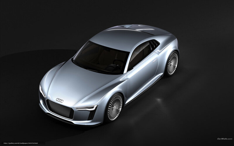 Silver Audi Concept Car — Dramatic, 3d Render, Wheel