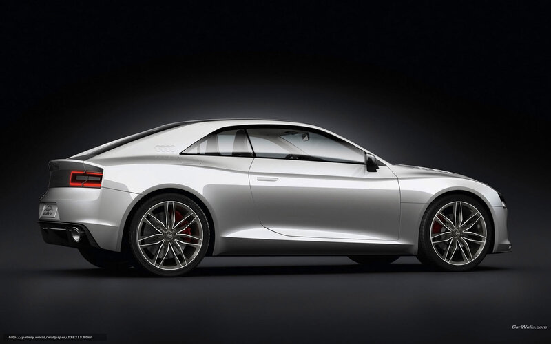 Silver Audi Concept Car — Dramatic, 3d Render, Wheels