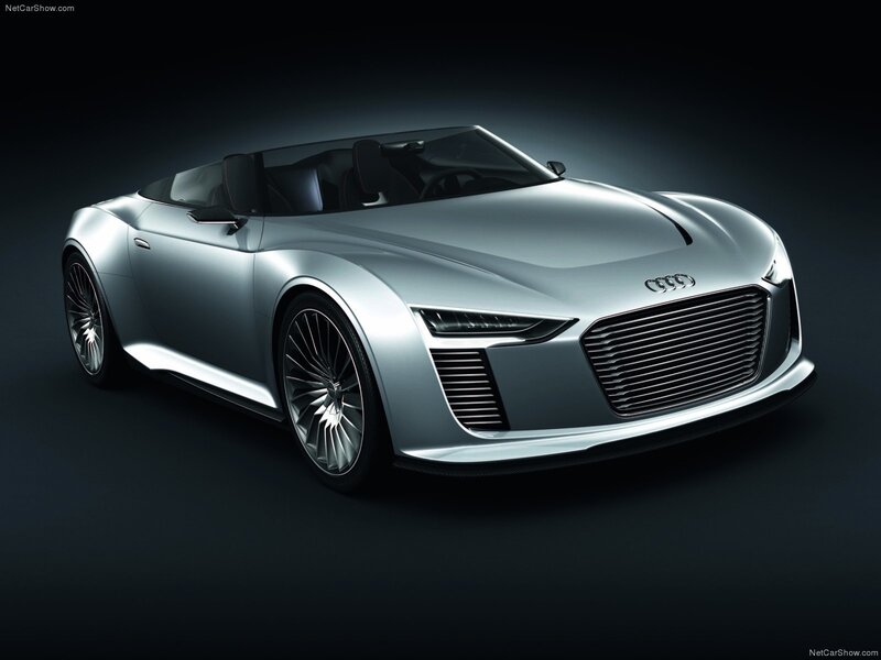 Silver Audi Concept Car — Dramatic, Photograph, Grille