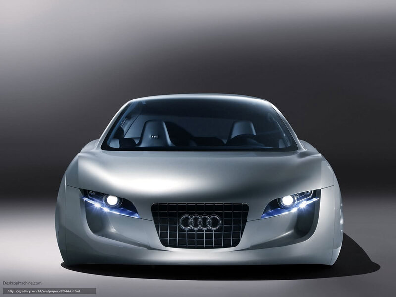 Silver Audi Concept Car — Dramatic, Photograph, Headlights, Grille