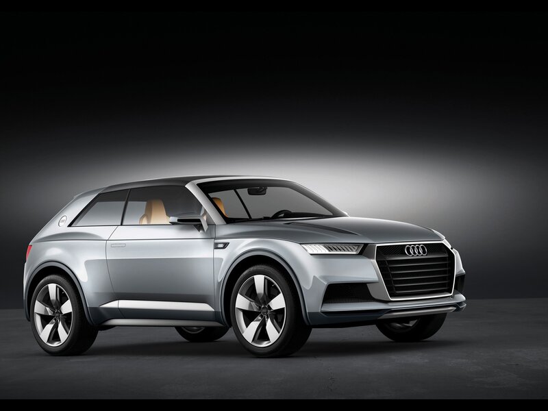 Silver Audi Concept Car — Dramatic, Photograph, Headlights, Wheels, Black