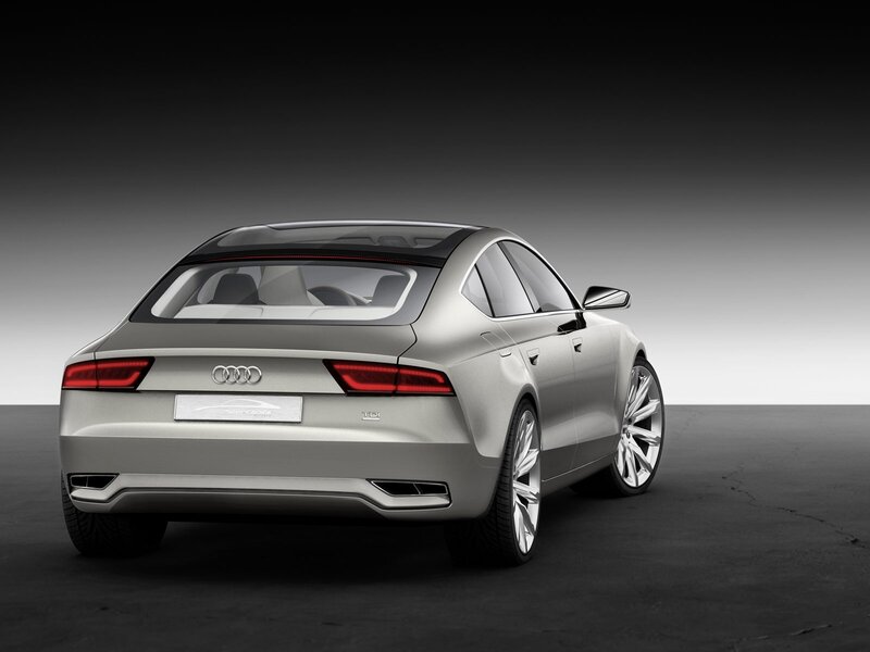 Silver Audi Concept Car — Dramatic, Photograph, Taillights, Wheels