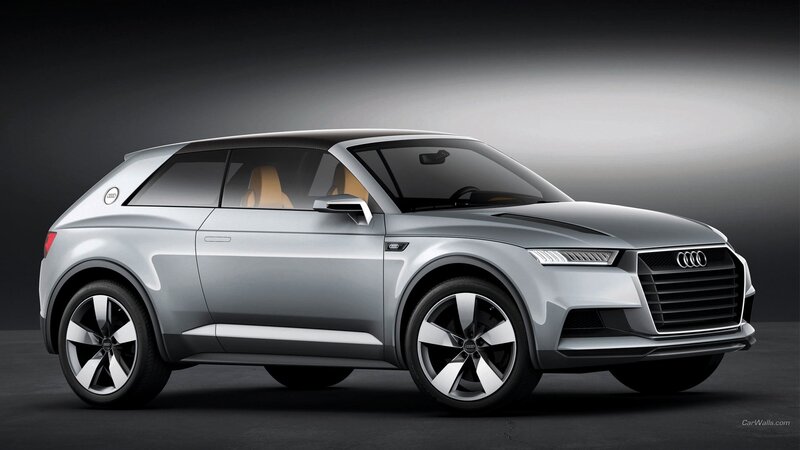 Silver Audi Concept Car — Dramatic, Photograph, Wheel