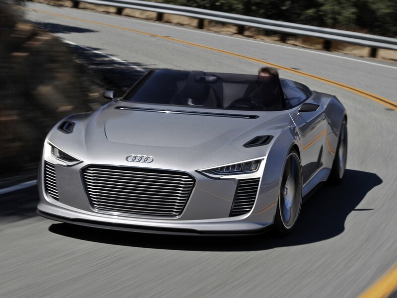 Silver Audi Concept Car — Dynamic, Afternoon, Photograph