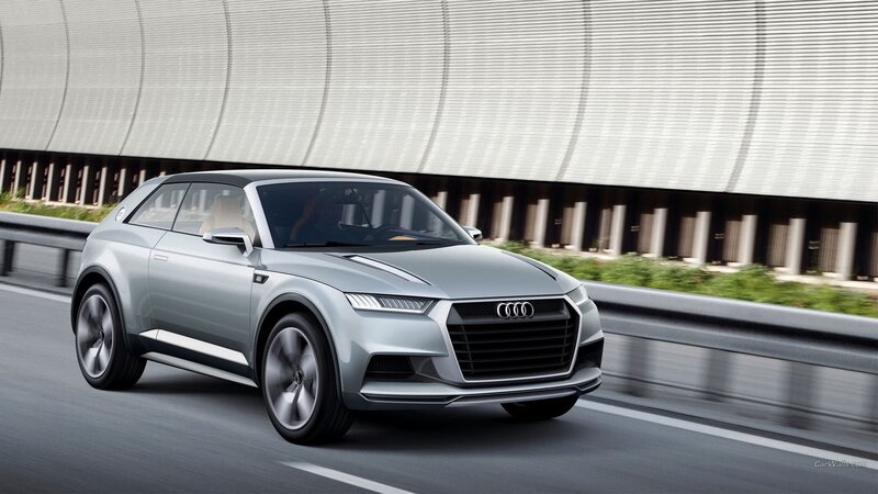Silver Audi Concept Car — Dynamic, Afternoon