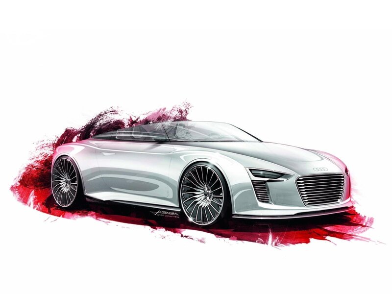 Silver Audi Concept Car — Dynamic