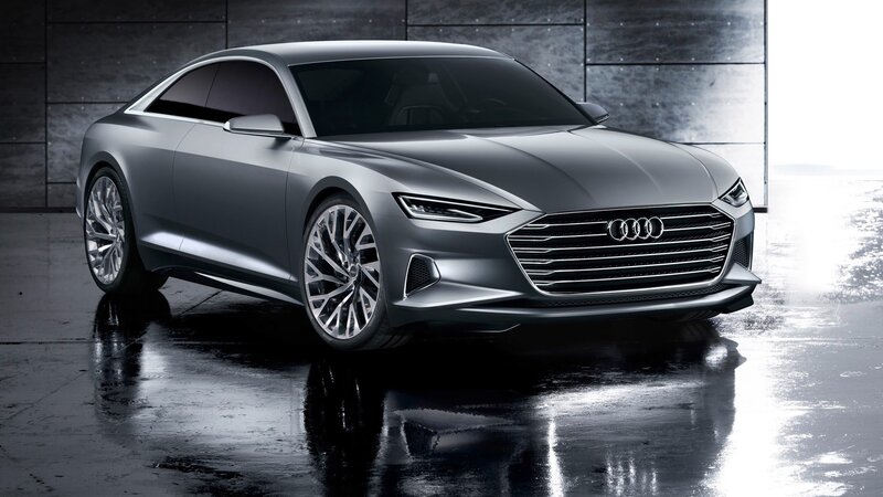 Silver Audi Concept Car — Gray, Dramatic, 3d Render, Floor
