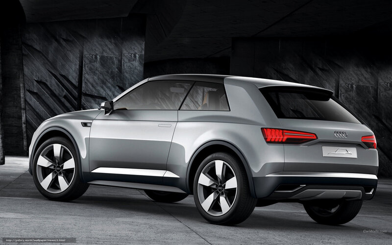 Silver Audi Concept Car — Gray, Dramatic, 3d Render, Wall
