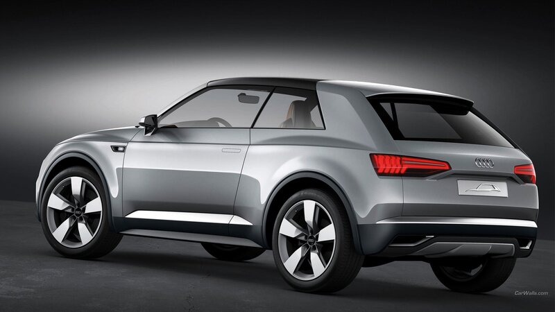 Silver Audi Concept Car — Gray, Dramatic, 3d Render, Wheels, Taillights