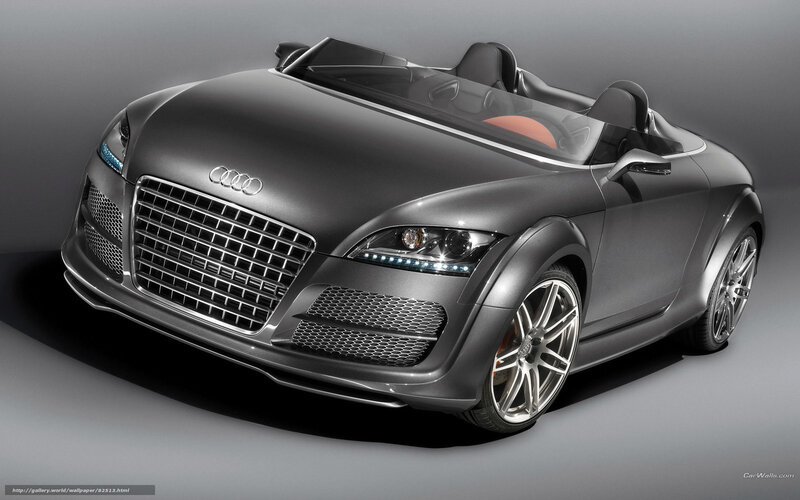 Silver Audi Concept Car — Gray, Dramatic