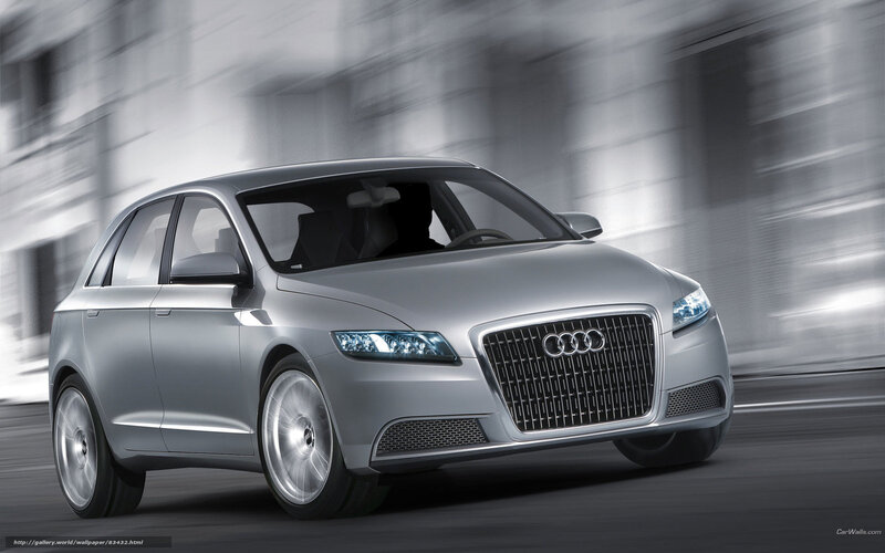Silver Audi concept car in motion