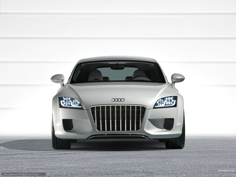 Silver Audi Concept Car — Neutral, Photograph, Headlights, Grille