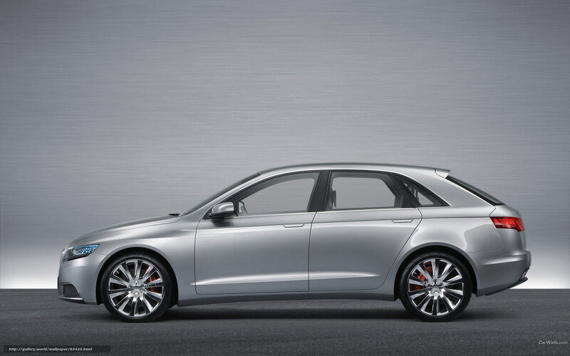Silver Audi Concept Car — Neutral, Photograph, Wheels, Side Mirror