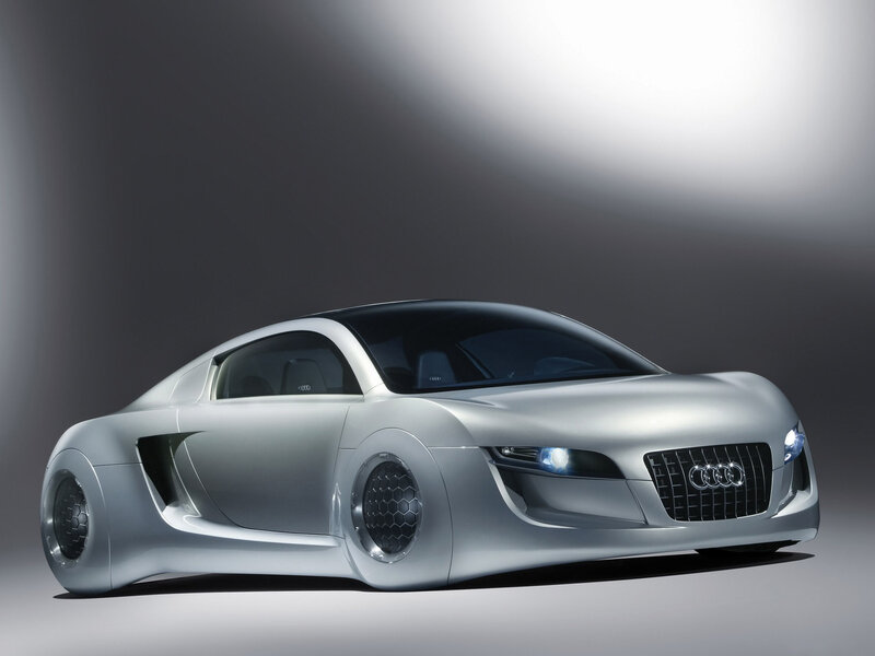 Silver Audi Concept Car — Photograph, Black