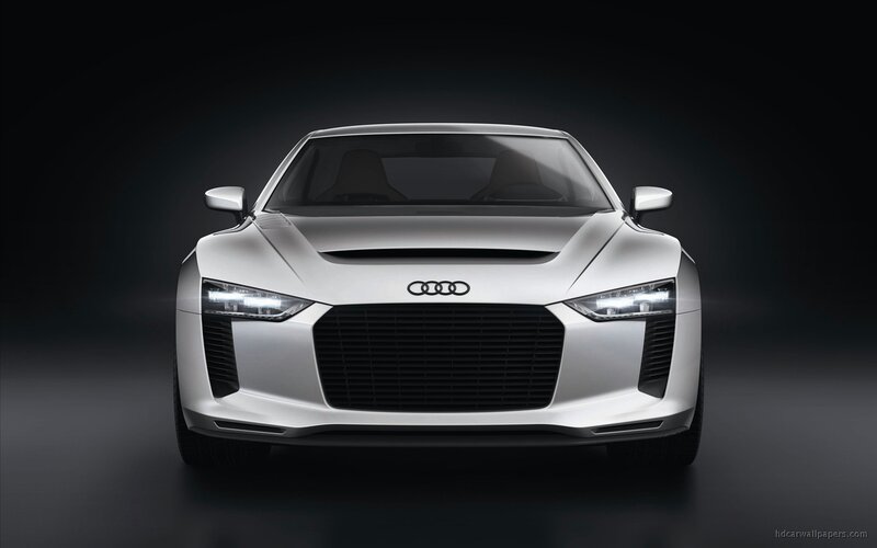 Silver Audi Concept Car — Photograph, Headlights