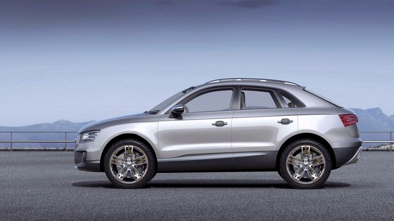 Silver Audi Concept Car — Serene, Afternoon, 3d Render, Mountains