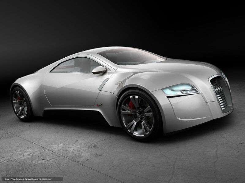 Silver Audi concept car