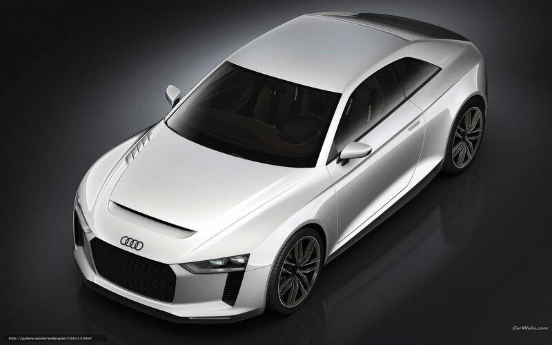 Silver Audi Concept Car — White, Dramatic, 3d Render