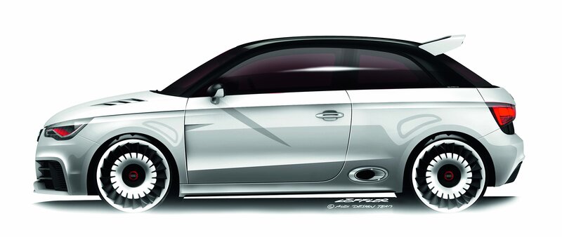 Silver Audi Concept Car — White, Modern
