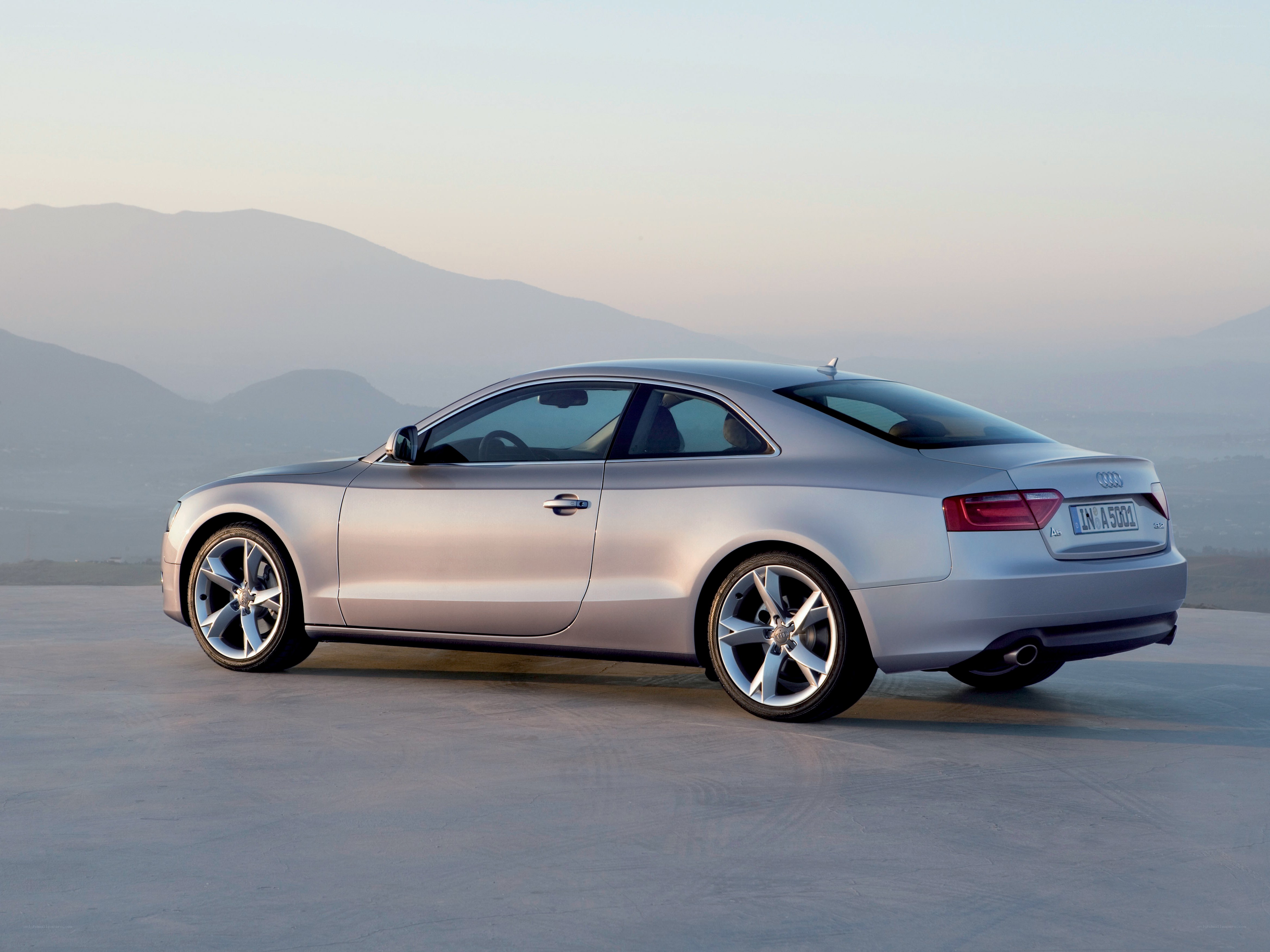silver audi coupe car