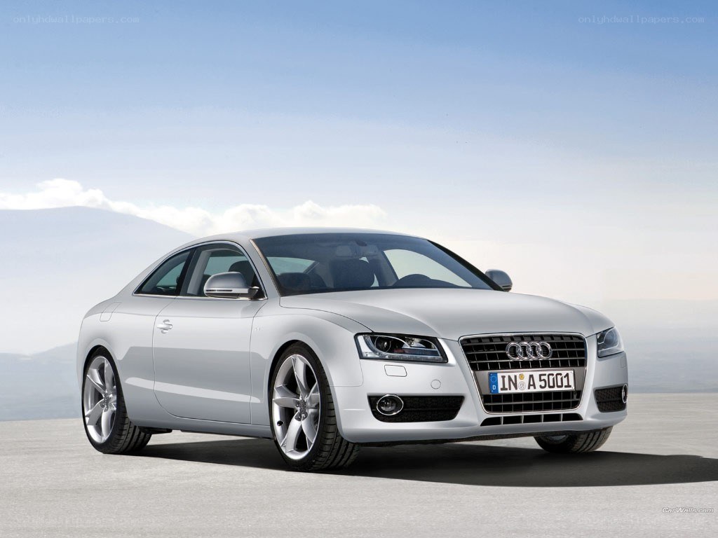 silver audi coupe car