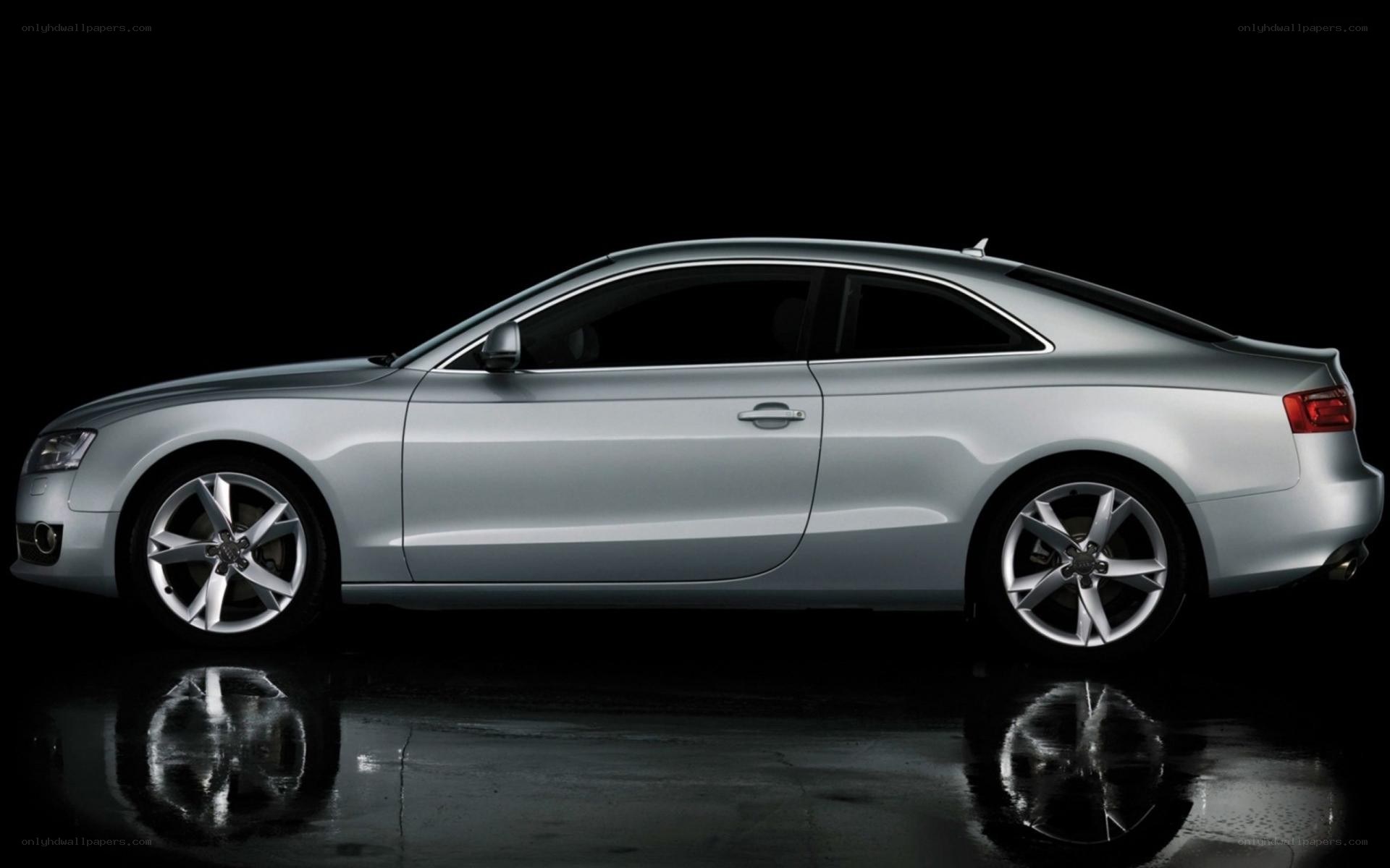 silver audi coupe car
