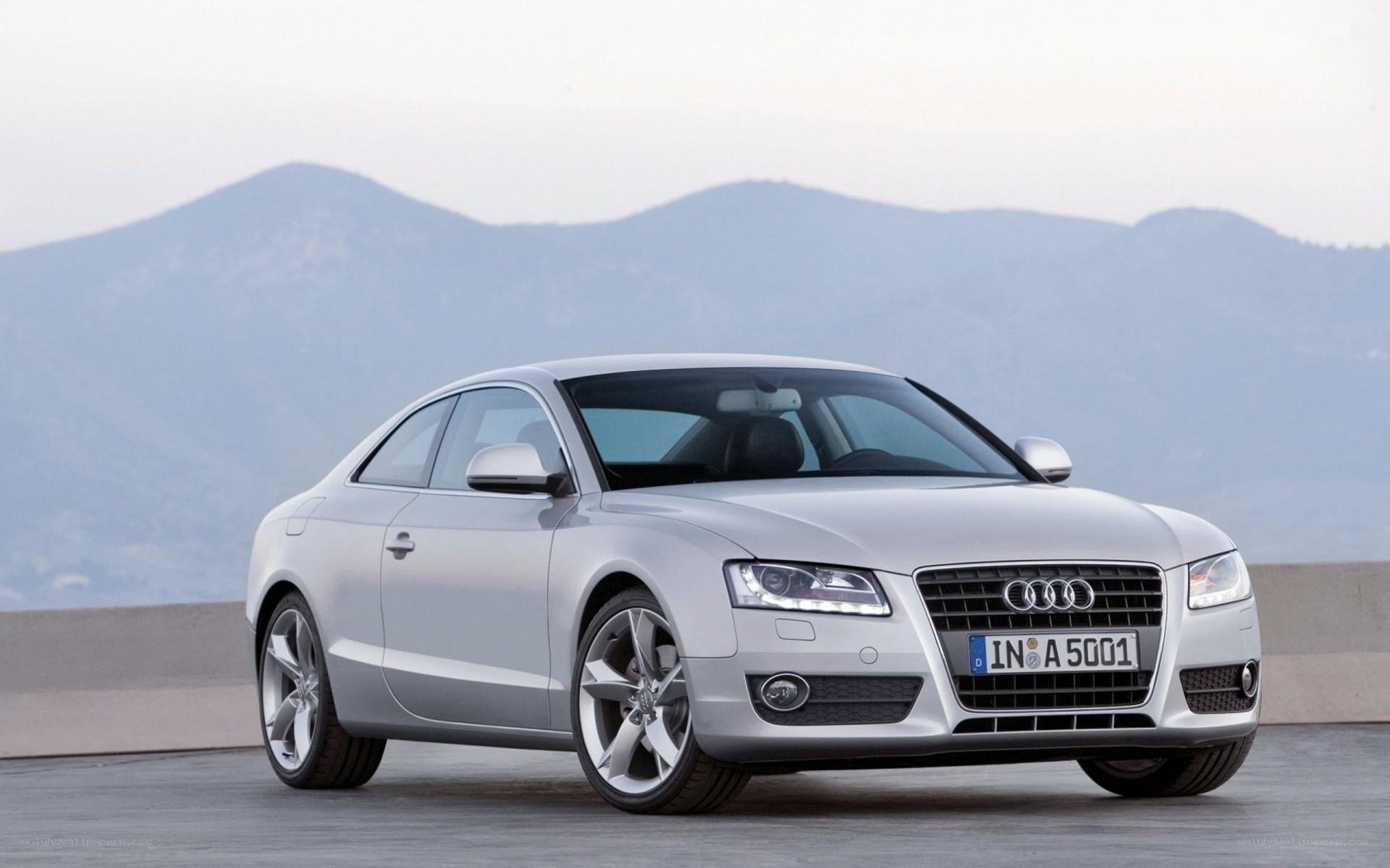 silver audi coupe car