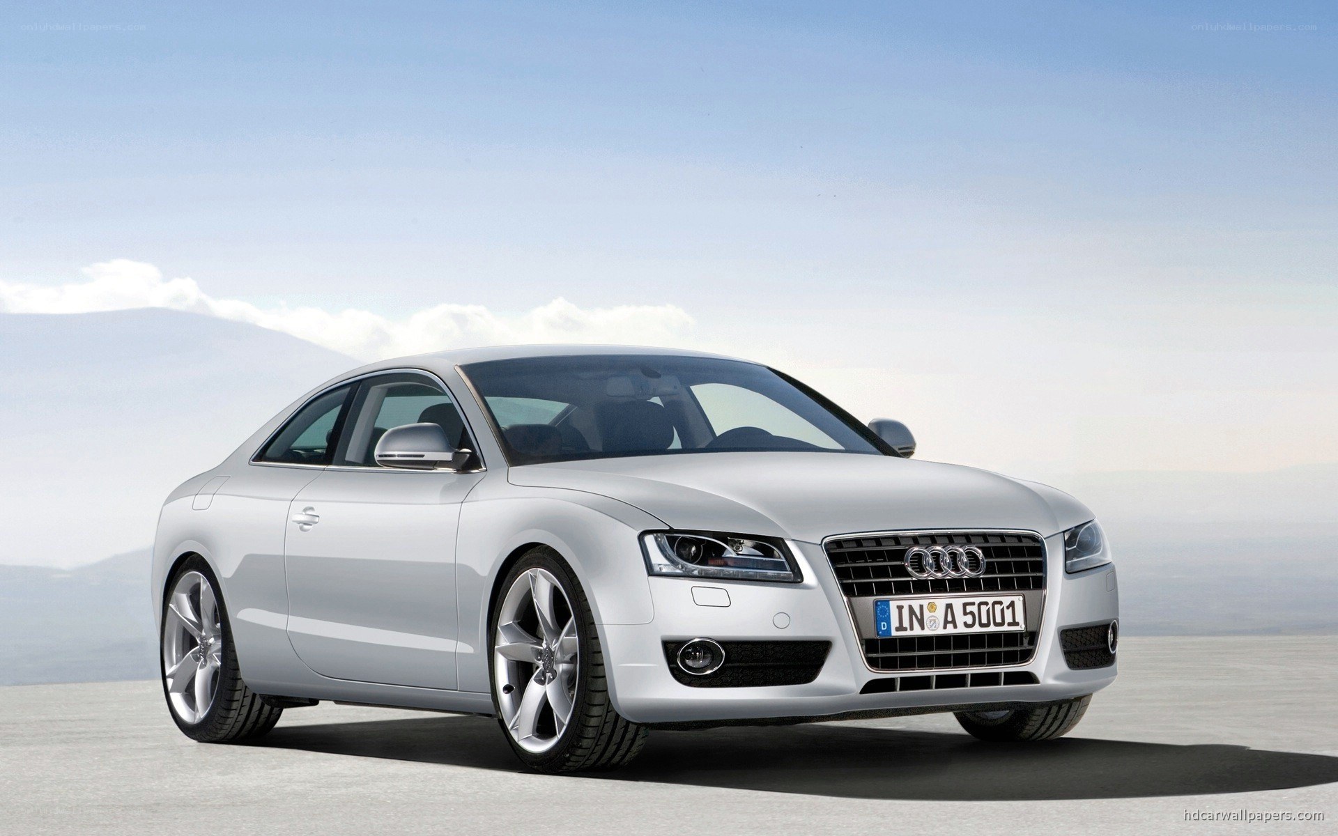 silver audi coupe car