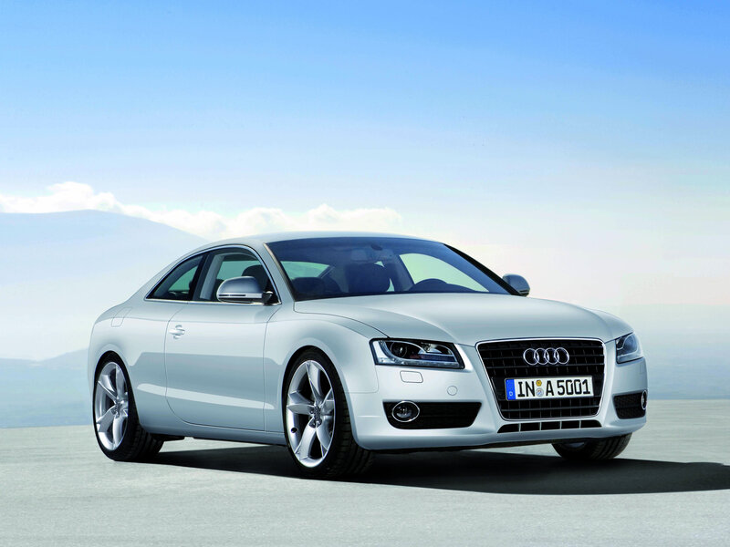 silver audi coupe car