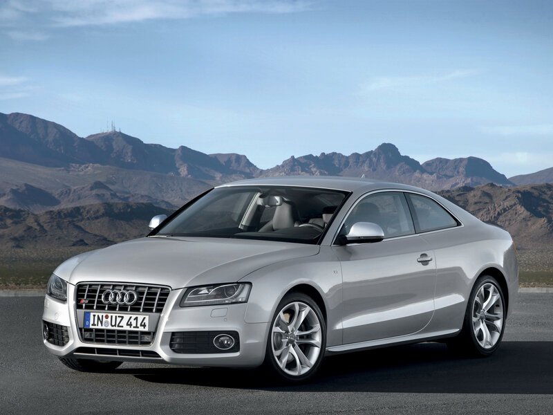 silver audi coupe on desert road