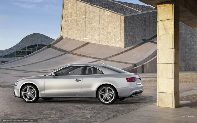 silver audi coupe parked