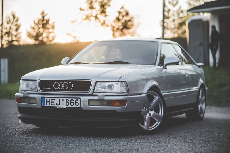 Silver Audi Coupe — Serene, Sunset