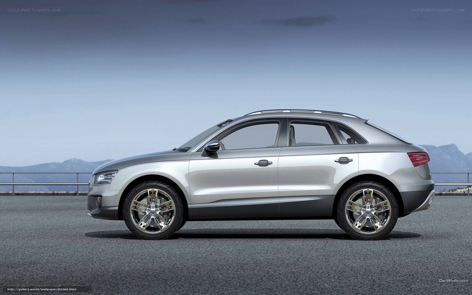 silver audi crossover suv
