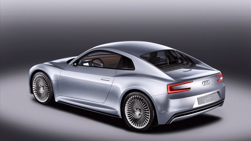 Silver Audi E-tron Concept — Dramatic, Photograph