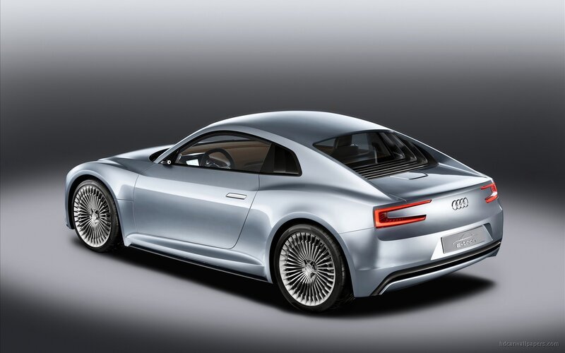 Silver Audi E-tron Concept — Modern, 3d Render, Car