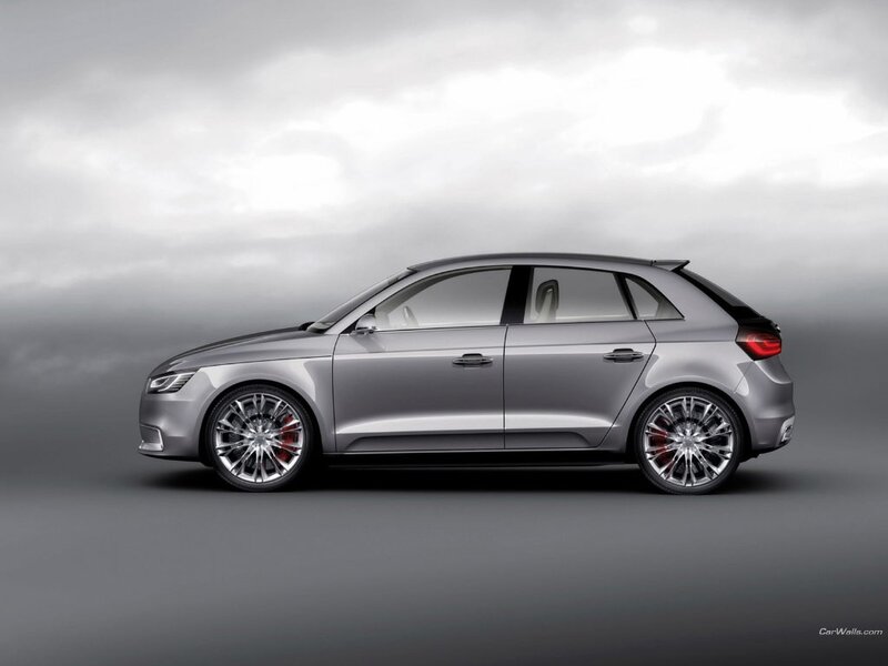 Silver Audi Hatchback — Gray, Dramatic