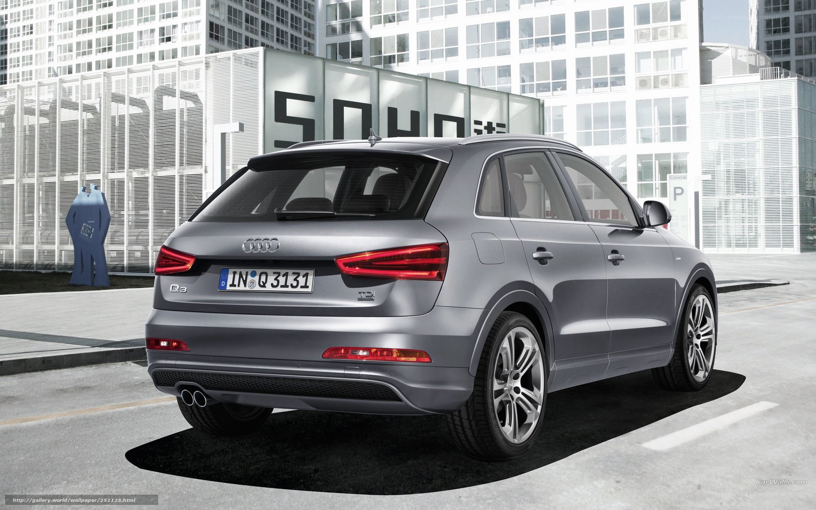 Silver Audi Q3 in urban setting