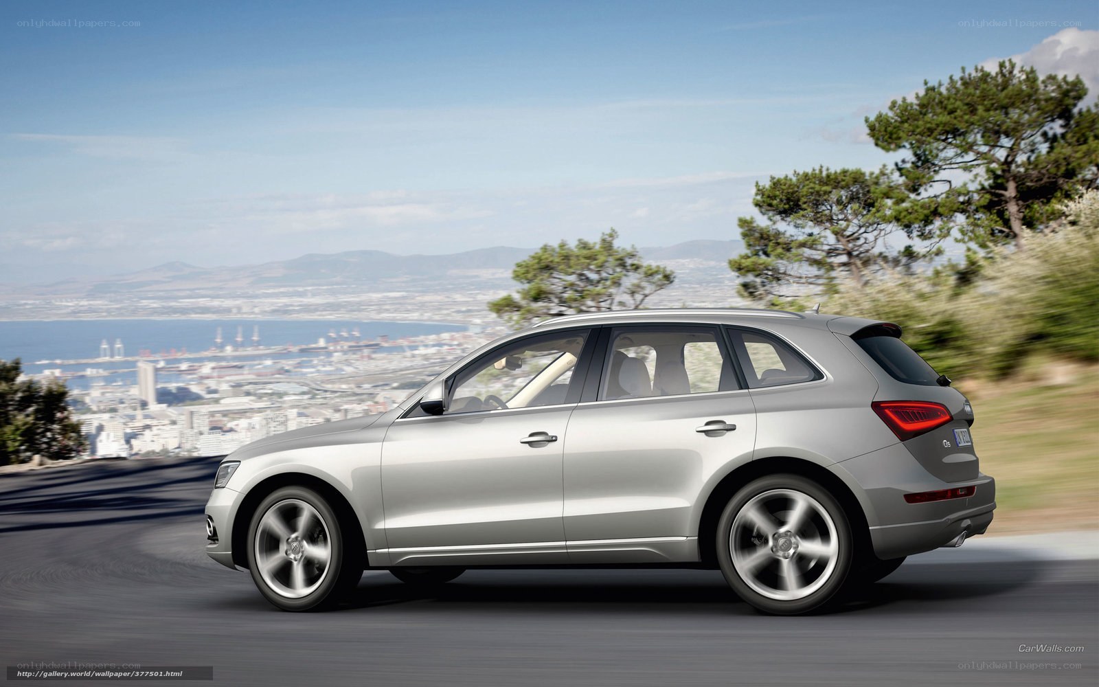 silver audi q5 driving on coastal road