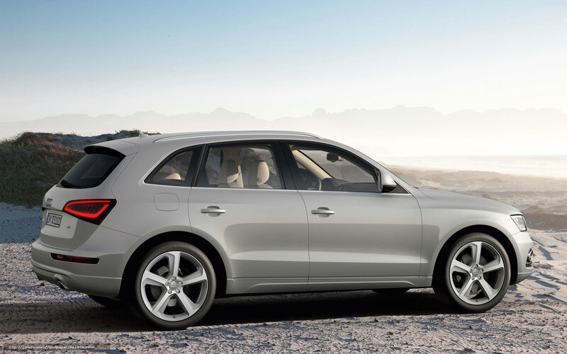 silver audi q5 on beach