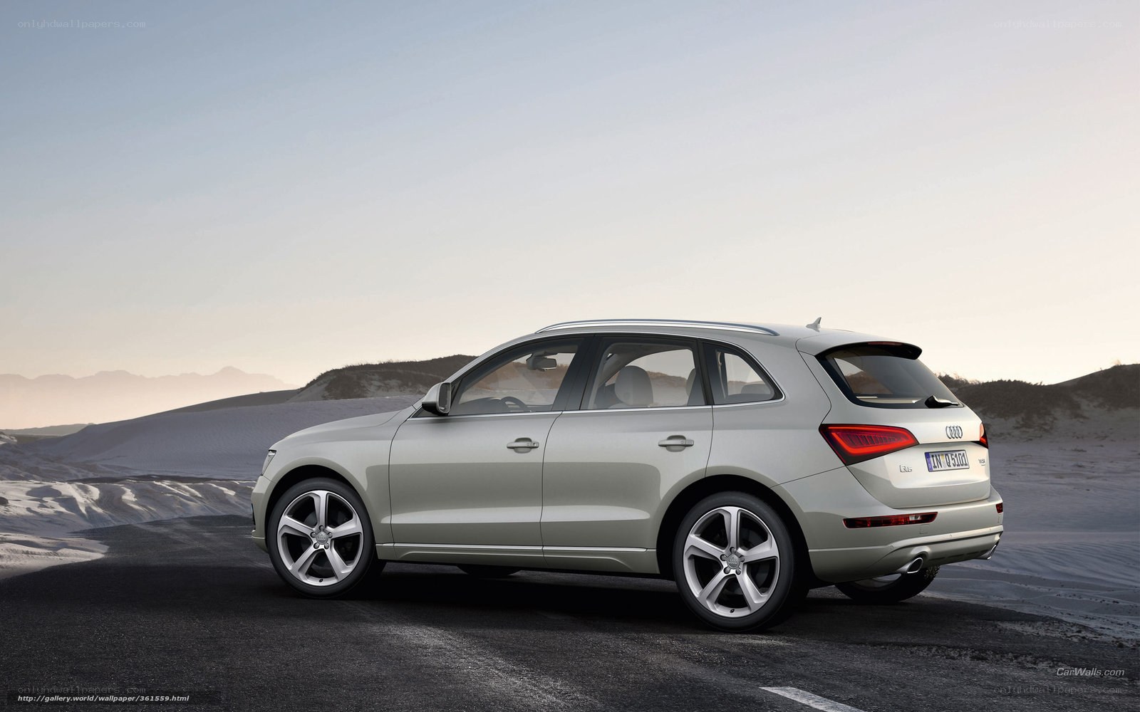 silver audi q5 on desert road