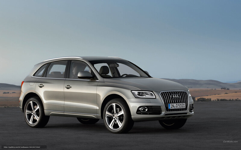 Silver Audi Q5 on open road